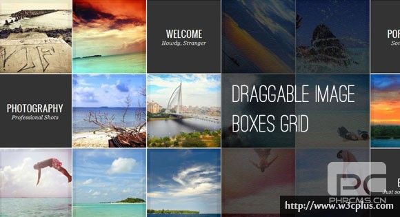 Draggable Image Boxes Grid