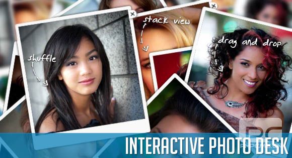 INTERACTIVE PHOTO DESK WITH JQUERY AND CSS3
